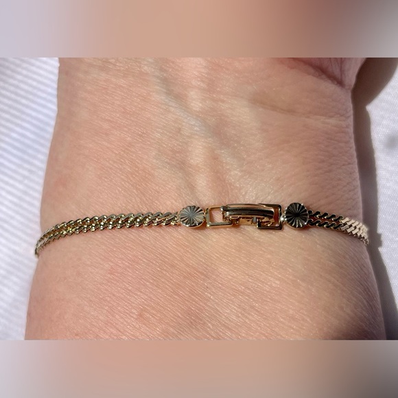 Vintage flower cameo style w/lariat chain / matching bracelet Sz 7 - Picture 10 of 12